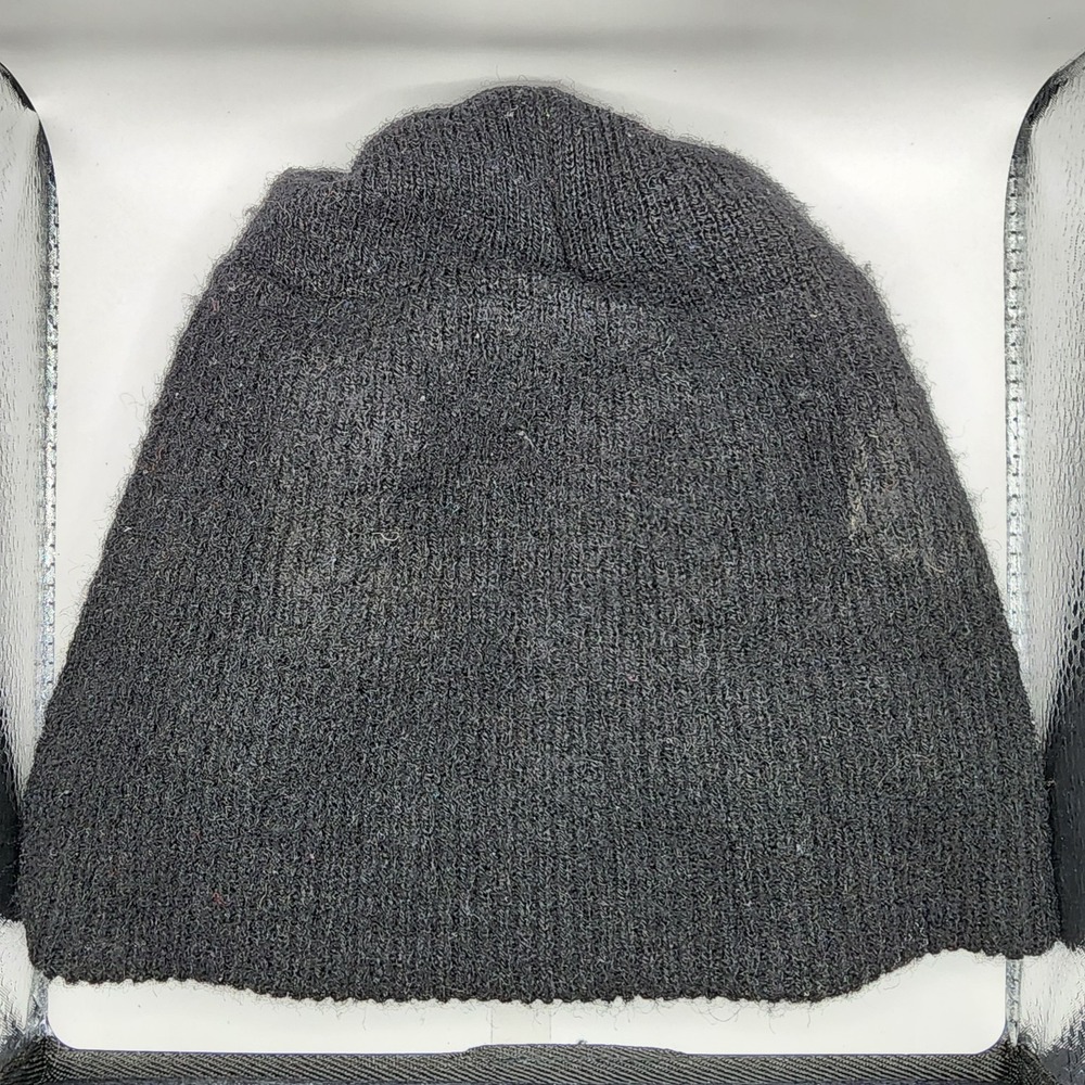 VTG Seneca Cayuga Industries 100% Wool Beanie‎ Black Made In USA Military - Picture 2 of 6